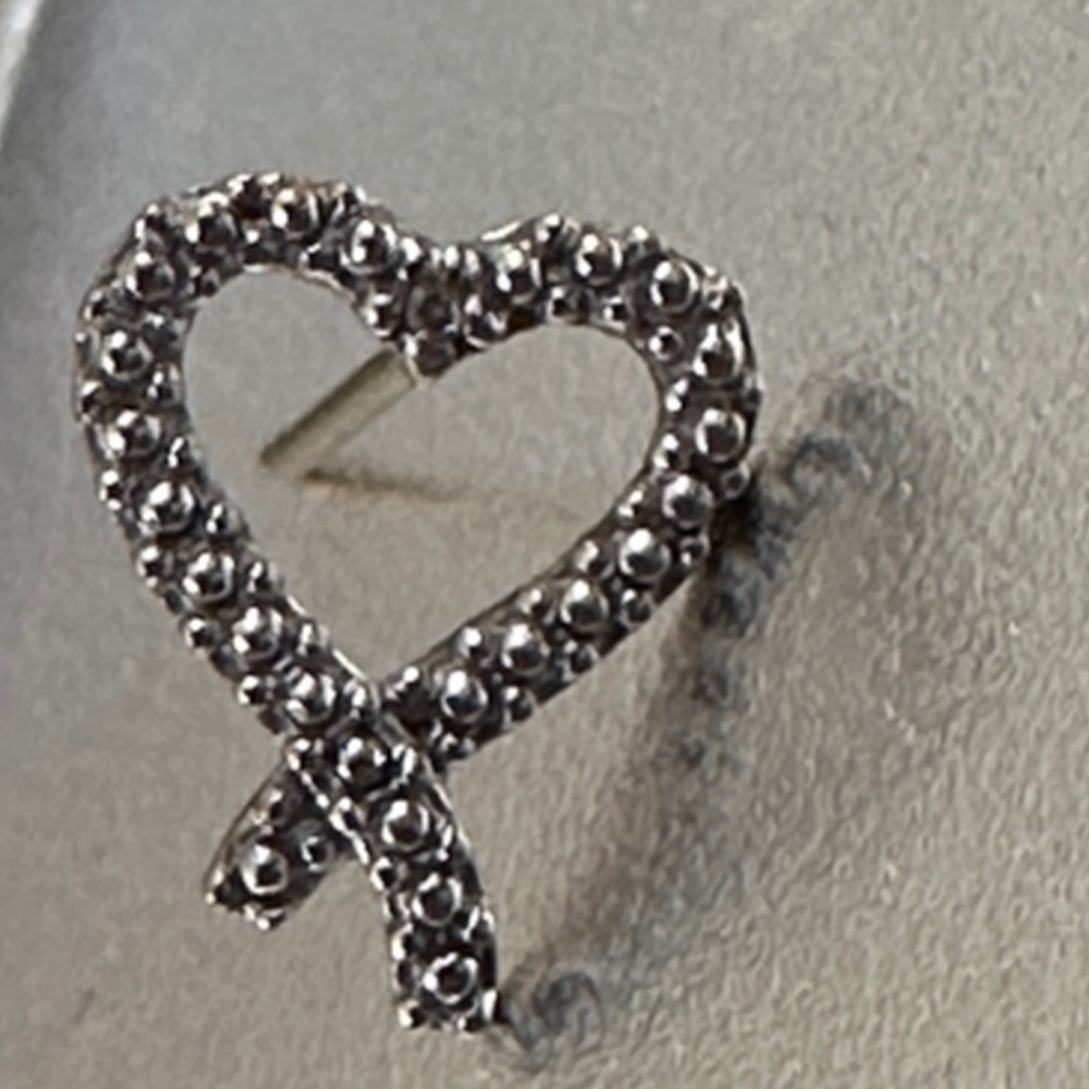 10k Diamond real solid white and yellow gold Heart Brooch